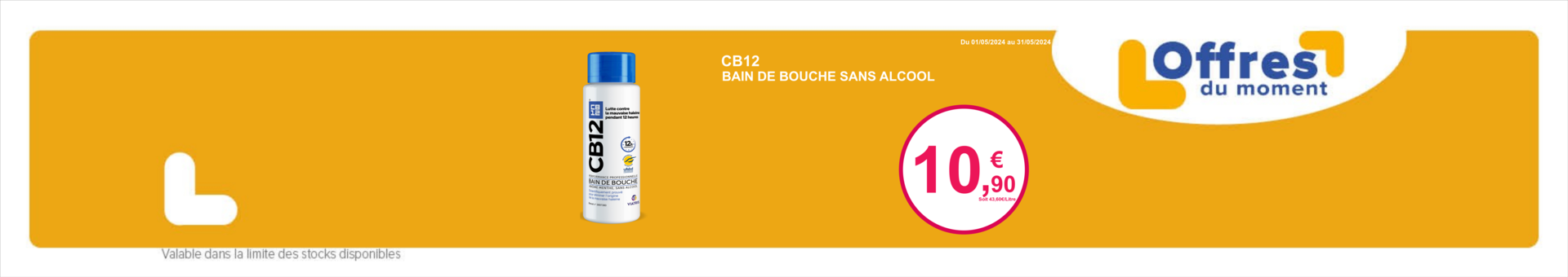 CB12 BAIN DE BOUCHE SOLUTION MENTHE SANS ALCOOL 250ML